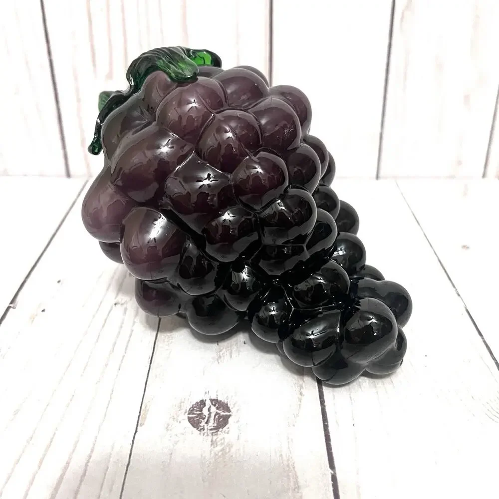 Murano Hand Blown Glass Grape Cluster Grapes Decoration Purple Vintage